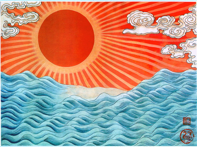 《觀無量壽經(jīng)》圖文解說 06、落日懸鼓觀 \
