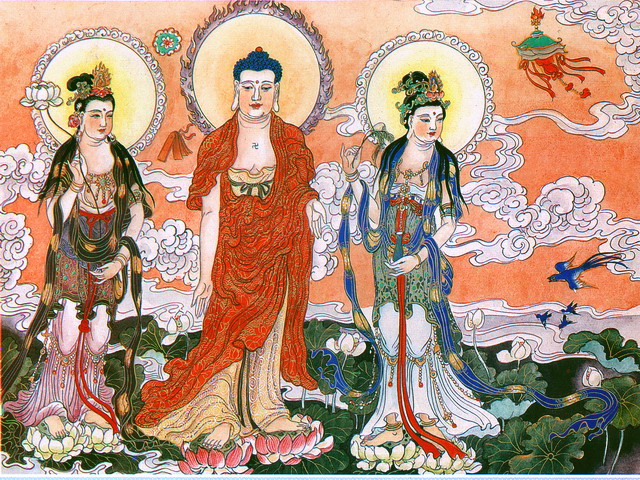 《觀無量壽經(jīng)》圖文解說 19、雜觀三圣觀 \